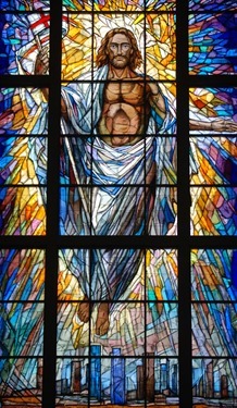 STAINED-GLASS WINDOW IN NEW HOUSTON CO-CATHEDRAL