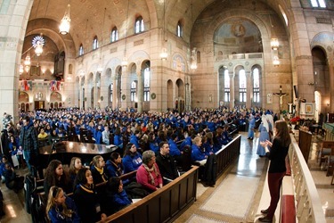 Cardinal Sean O’Malley celebrates Mass with the Boston groups in Washington, D.C. for the March for Life at the Shrine of the Sacred Heart Jan. 22, 2015.
Pilot photo/ Gregory L. Tracy
