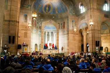 Cardinal Sean O’Malley celebrates Mass with the Boston groups in Washington, D.C. for the March for Life at the Shrine of the Sacred Heart Jan. 22, 2015.
Pilot photo/ Gregory L. Tracy
