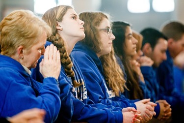 Cardinal Sean O’Malley celebrates Mass with the Boston groups in Washington, D.C. for the March for Life at the Shrine of the Sacred Heart Jan. 22, 2015.
Pilot photo/ Gregory L. Tracy
