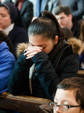 Cardinal Sean O’Malley celebrates Mass with the Boston groups in Washington, D.C. for the March for Life at the Shrine of the Sacred Heart Jan. 22, 2015.
Pilot photo/ Gregory L. Tracy
