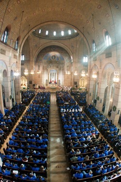 Cardinal Sean O’Malley celebrates Mass with the Boston groups in Washington, D.C. for the March for Life at the Shrine of the Sacred Heart Jan. 22, 2015.
Pilot photo/ Gregory L. Tracy
