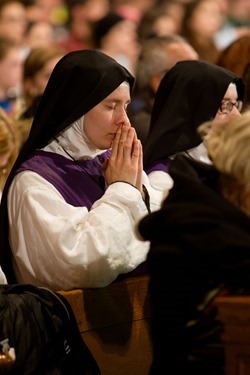 Vigil Mass for Life at the Basilica of the National Shrine of the Immaculate Conception Jan. 21, 2015.
Pilot photo/ Gregory L. Tracy
