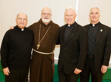 Cardinal Sean P. O'Malley celebrates the annual Chrism Mass at the Cathedral of the Holy Cross March 31, 2015.  The Mass at which the sacred oils are blessed is also an occasion to celebrate priestly fraternity. (Pilot photo/ Gregory L. Tracy)