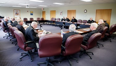 Meeting of Bishops of the Boston Province April 29, 2015. 
Pilot photo by Gregory L. Tracy 
