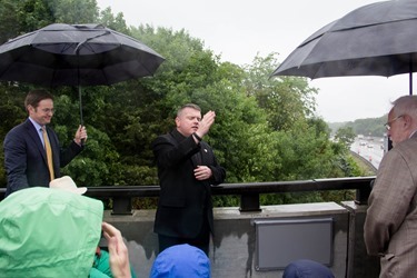 Father Daniel Kennedy memorial bridge dedication in Needham, Mass., June 15, 2015.
Pilot photo/ Christopher S. Pineo 
