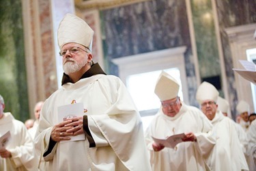 Cardinal Donald Wuerl celebrates the Funeral Mass for Cardinal William Wakefield Baum on July 31 at the Cathedral of St. Matthew the Apostle.