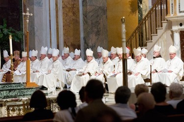 Cardinal Donald Wuerl celebrates the Funeral Mass for Cardinal William Wakefield Baum on July 31 at the Cathedral of St. Matthew the Apostle.