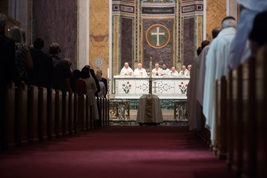 Cardinal Donald Wuerl celebrates the Funeral Mass for Cardinal William Wakefield Baum on July 31 at the Cathedral of St. Matthew the Apostle.