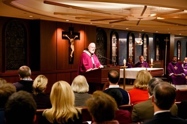 Pastoral Center employee Advent Gathering, Dec. 17, 2015. (Photo by Gregory L. Tracy, The Pilot)