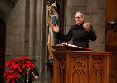 New Year's Eve Holy Hour and Mass celebrated by Cardinal Sean O'Malley at St. Clement's Eucharistic Shrine in Boston Dec. 31, 2015. Pilot photo/ Mark Labbe