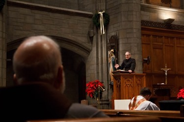 New Year's Eve Holy Hour and Mass celebrated by Cardinal Sean O'Malley at St. Clement's Eucharistic Shrine in Boston Dec. 31, 2015. Pilot photo/ Mark Labbe