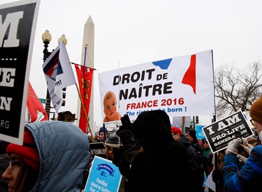 Cardinal O’Malley takes part in the 43rd annual March for Life Jan. 22, 2016 in Washington, D.C. Pilot photo/ Gregory L. Tracy 