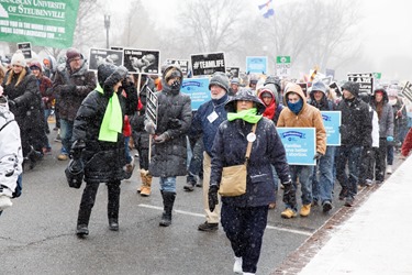 Participants in the 2016 March for Life in Washington, D.C. make their way up Constitution Ave. towards the Supreme Court Jan. 22. Pilot photo/ Gregory L. Tracy 