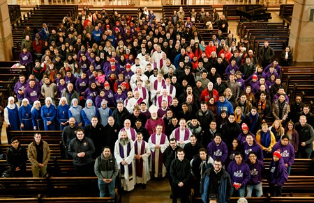 Cardinal O’Malley celebrates Mass at Sacred Heart Shrine in Washington, D.C. before the 43rd annual March for Life Jan. 22, 2016. Pilot photo/ Gregory L. Tracy 