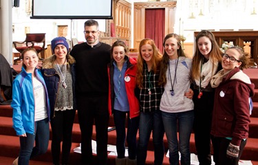 Boston Witness to Life gathering at the Cathedral of the Holy Cross in Boston Jan. 22. 2016. Pilot photo/ Mark Labbe 