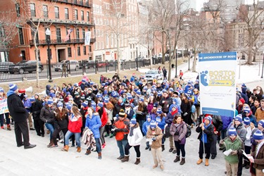 Boston Witness to Life gathering at the Cathedral of the Holy Cross in Boston Jan. 22. 2016. Pilot photo/ Mark Labbe 