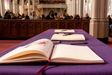 Rite of the Election, Feb. 14, 2014 at the Cathedral of the Holy Cross. (Pilot photo/ Mark Labbe)