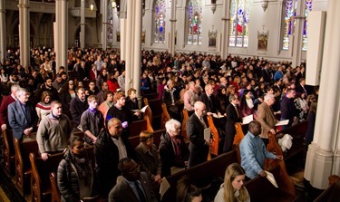 Rite of the Election, Feb. 14, 2014 at the Cathedral of the Holy Cross. (Pilot photo/ Mark Labbe)