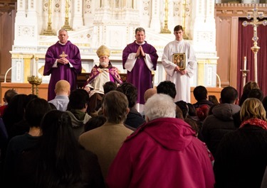 Rite of the Election, Feb. 14, 2014 at the Cathedral of the Holy Cross. (Pilot photo/ Mark Labbe)