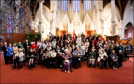 Cardinal O’Malley celebrates the Jubilee Pilgrimage and Mass for the Sick and their Caregivers Sunday, April 24, 2016 at the Cathedral of the Holy Cross in Boston.  (Pilot photo/ Gregory L. Tracy)
