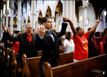 Pentecost Vigil at the Cathedral of the Holy Cross May 14, 2016. 
Pilot photo/ Gregory L. Tracy
