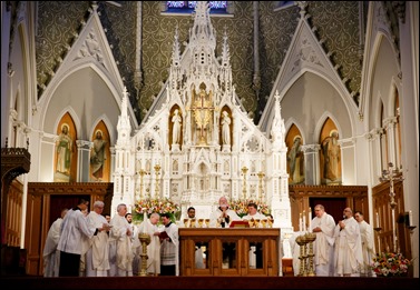 Transitional diaconate ordination of Deacons Jason Giombetti, Pablo Gomis Gonzalez, Godfrey Musabe, Wellington DeOliveira, Joel Santos and William Sexton at the Cathedral of the Holy Cross, April 30, 2016. The men will be ordained to the priesthood in 2017. Pilot photo/ Gregory L. Tracy 