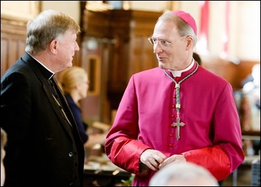 Luncheon reception for Archbishop Paul Russell at St. John’s Seminary June 3, 2016. Pilot photo by Gregory L. Tracy 