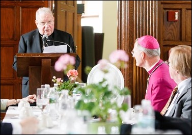 Luncheon reception for Archbishop Paul Russell at St. John’s Seminary June 3, 2016. Pilot photo by Gregory L. Tracy 