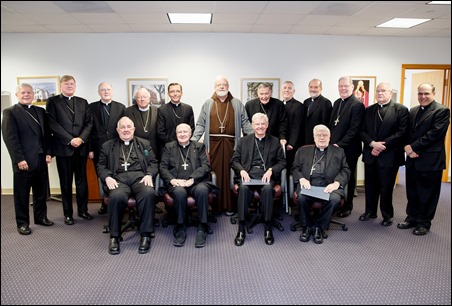 Bishops of the Boston Province (Mass., Maine, Vt. and N.H.) meet at the Archdiocese of Boston Pastoral Center, Oct. 5, 2016.
(Photo By Gregory L. Tracy, The Pilot)