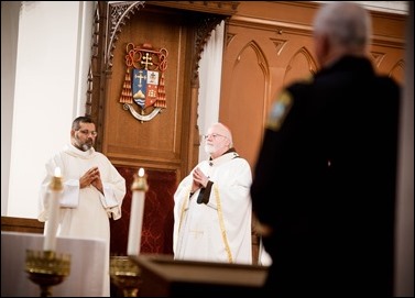 Mass for Public Safety Personnel and their Families celebrated by Cardinal Seán P. O'Malley at the Cathedral of the Holy Cross Oct. 9, 2016. Pilot photo/ Gregory L. Tracy 