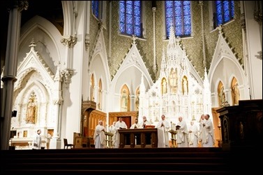 Mass for Public Safety Personnel and their Families celebrated by Cardinal Seán P. O'Malley at the Cathedral of the Holy Cross Oct. 9, 2016. Pilot photo/ Gregory L. Tracy 