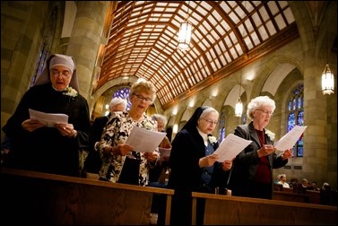 Mass for Women Religious Jubilarians at St. Theresa Parish, West Roxbury, Oct. 30, 2016. Pilot photo/ Gregory L. Tracy 