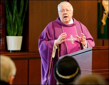 Mass to commemorate the 50th anniversary of priestly ordination of Bishop Arthur Kennedy, celebrated by Cardinal Seán P. O'Malley at the Archdiocese of Boston’s Pastoral Center, Dec. 19, 2016.
Pilot photo/ Gregory L. Tracy 
