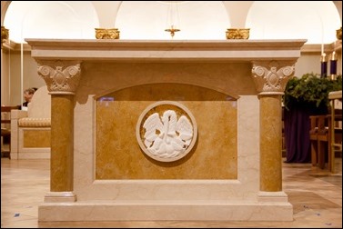 Dedication of a new altar and renovations at St. Mary Church in Danvers, Dec. 18, 2016.
Pilot photo/ Mark Labbe 
