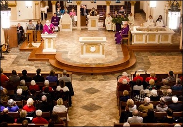 Dedication of a new altar and renovations at St. Mary Church in Danvers, Dec. 18, 2016.
Pilot photo/ Mark Labbe 
