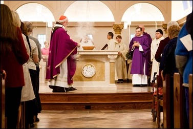 Dedication of a new altar and renovations at St. Mary Church in Danvers, Dec. 18, 2016.
Pilot photo/ Mark Labbe 
