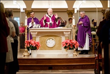 Dedication of a new altar and renovations at St. Mary Church in Danvers, Dec. 18, 2016.
Pilot photo/ Mark Labbe 
