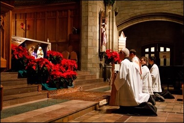 Cardinal O’Malley celebrates a New Year’s Eve Mass at St. Clement Eucharistic Shrine in Boston’s Back Bay, Dec. 31, 2016. Pilot photo/ Mark Labbe 