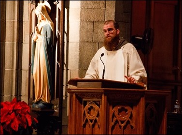 Cardinal O’Malley celebrates a New Year’s Eve Mass at St. Clement Eucharistic Shrine in Boston’s Back Bay, Dec. 31, 2016. Pilot photo/ Mark Labbe 