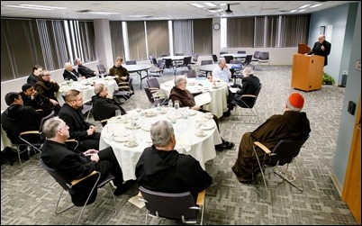 Cardinal O’Malley meets with superiors of men’s religious communities in the Archdiocese of Boston, March 29, 2017.
Pilot photo/ Gregory L. Tracy 
