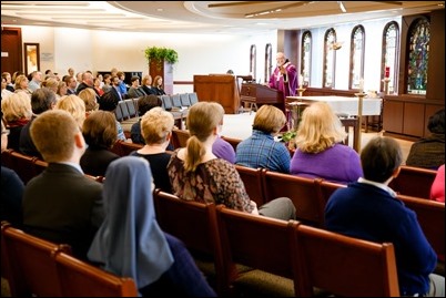 Cardinal Sean O’Malley celebrates Ash Wednesday Mass at the Archdiocese of Boston’s Pastoral Center March 1, 2017. Pilot photo/ Gregory L. Tracy 