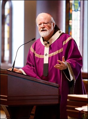 Cardinal Sean O’Malley celebrates Ash Wednesday Mass at the Archdiocese of Boston’s Pastoral Center March 1, 2017. Pilot photo/ Gregory L. Tracy 