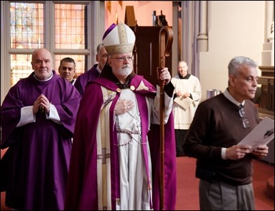 Rite of Election and Call to Continuing Conversion at celebrated the Cathedral of the Holy Cross, March 5, 2017. Pilot photo/ Mark Labbe 