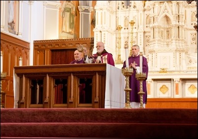 Rite of Election and Call to Continuing Conversion at celebrated the Cathedral of the Holy Cross, March 5, 2017. Pilot photo/ Mark Labbe 