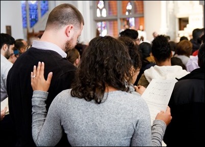 Rite of Election and Call to Continuing Conversion at celebrated the Cathedral of the Holy Cross, March 5, 2017. Pilot photo/ Mark Labbe 