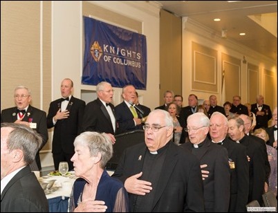 Mass. State Council Knights of Columbus Patriot’s Day Dinner and Lantern Award presentation, April 17, 2017 at Sheraton Framingham Hotel. The 2017 Lantern Award recipient was James T. Brett. Photo by Lew Corcoran, Mass. State Council KofC