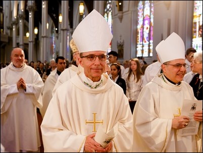 Cardinal Sean P. O’Malley celebrates the annual Chrism Mass at the Cathedral of the Holy Cross April 11, 2017.
Pilot photo/ Gregory L. Tracy 
