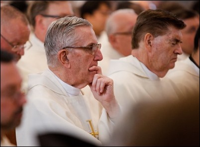 Cardinal Sean P. O’Malley celebrates the annual Chrism Mass at the Cathedral of the Holy Cross April 11, 2017.
Pilot photo/ Gregory L. Tracy 
