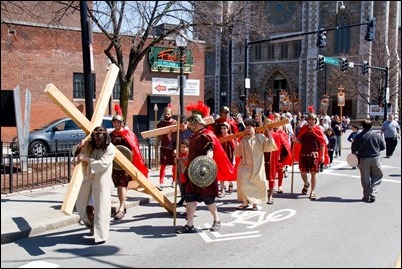 Living Stations of the Cross and the Good Friday Liturgy celebrated by Cardinal O’Malley at the Cathedral of the Holy Cross, April 14, 2017. Pilot photo/ Mark Labbe 